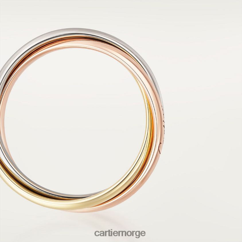 smykker Cartier trinity ring, liten modell 3 gull F4466N52