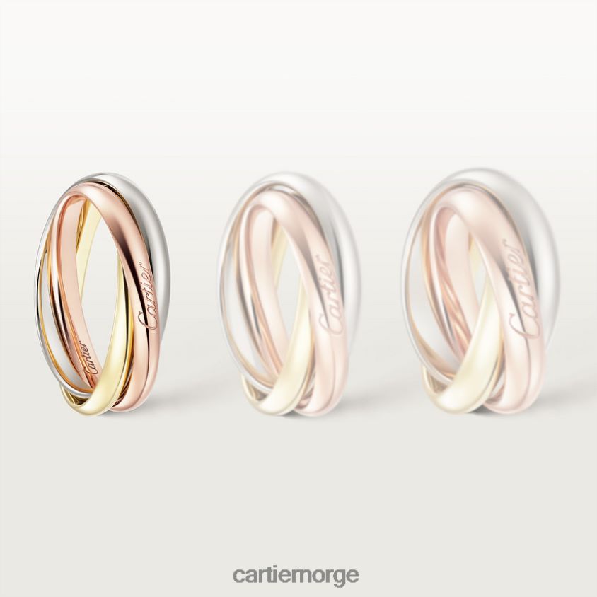 smykker Cartier trinity ring, liten modell 3 gull F4466N52