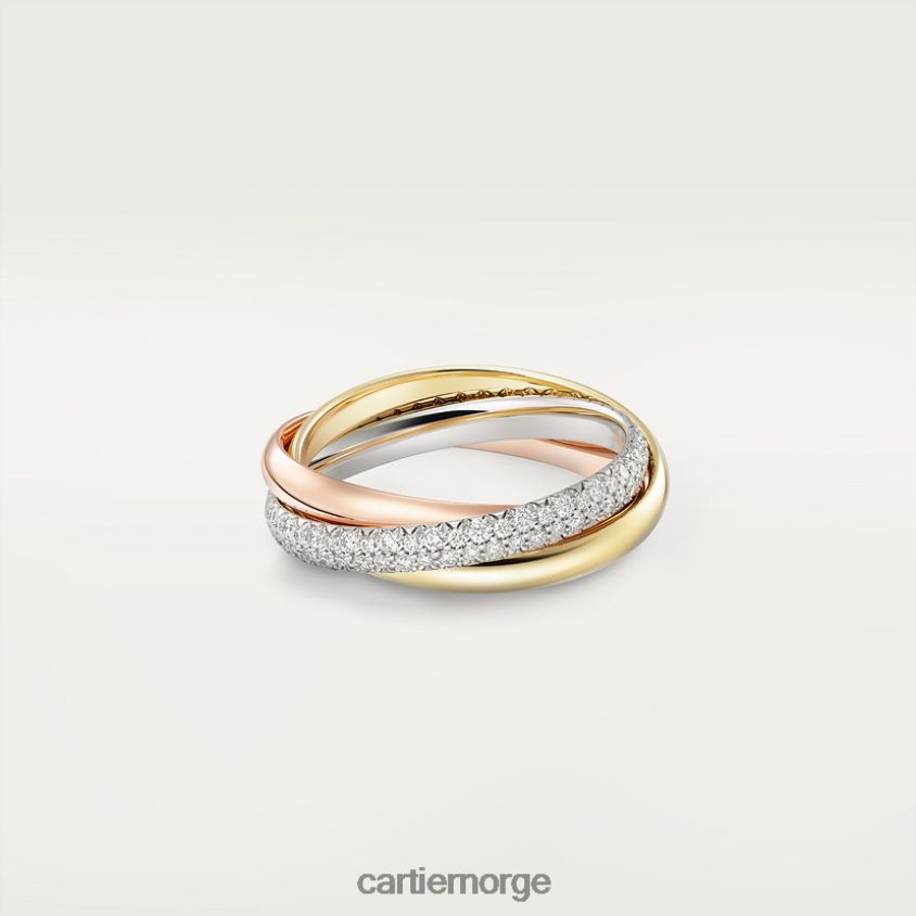 smykker Cartier trinity ring, liten modell 3 gull F4466N59