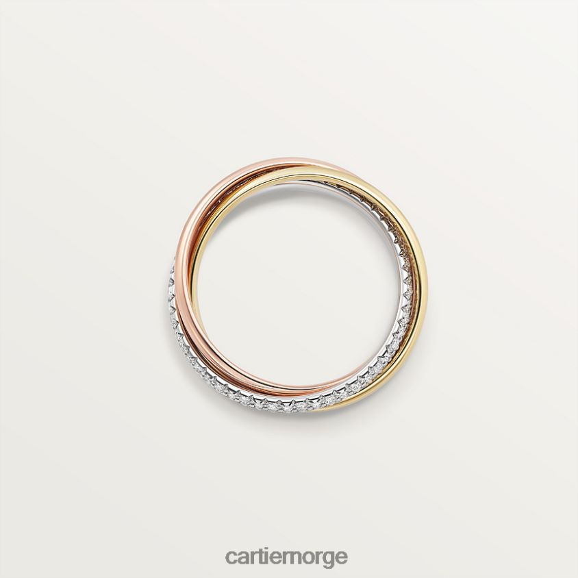 smykker Cartier trinity ring, liten modell 3 gull F4466N59