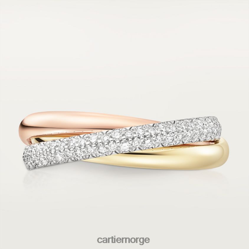 smykker Cartier trinity ring, liten modell 3 gull F4466N59