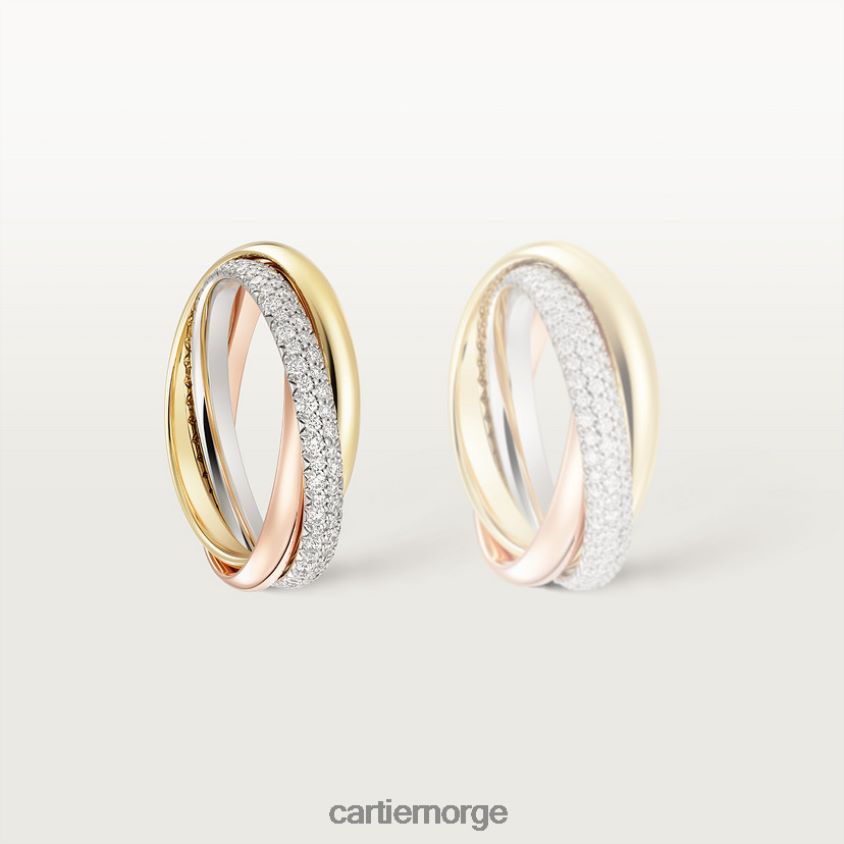 smykker Cartier trinity ring, liten modell 3 gull F4466N59