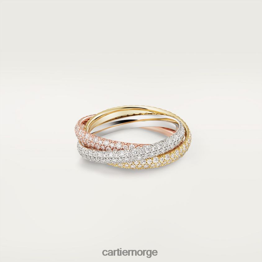 smykker Cartier trinity ring, liten modell 3 gull F4466N61