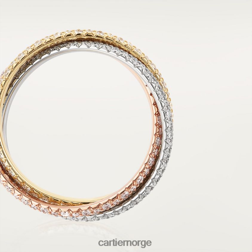 smykker Cartier trinity ring, liten modell 3 gull F4466N61