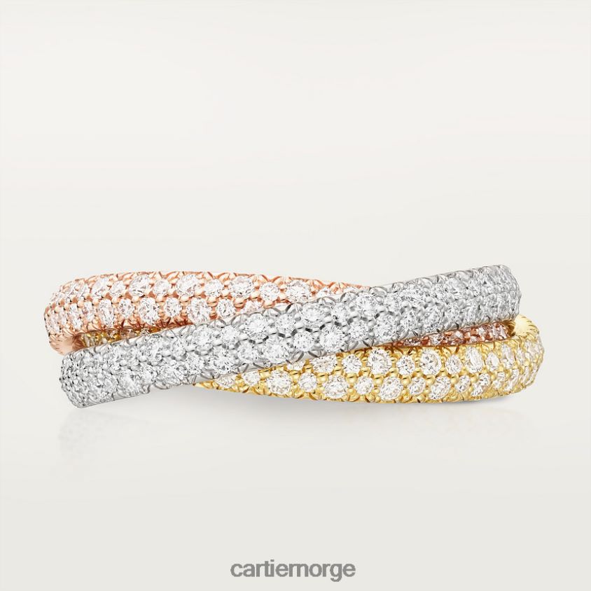 smykker Cartier trinity ring, liten modell 3 gull F4466N61