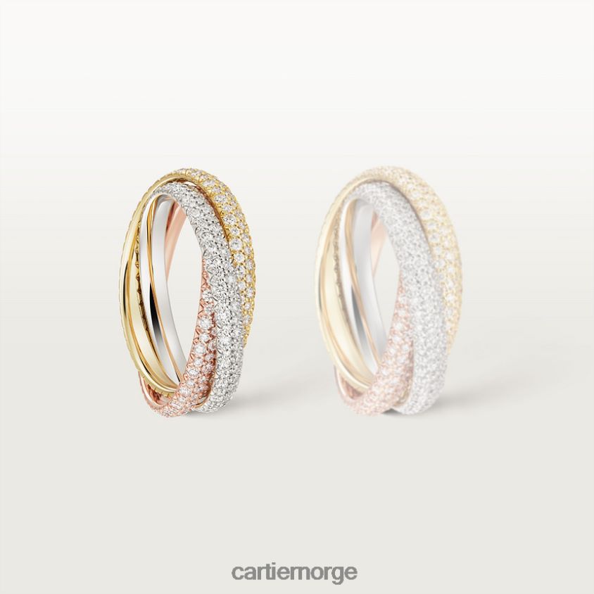 smykker Cartier trinity ring, liten modell 3 gull F4466N61