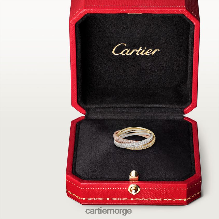 smykker Cartier trinity ring, liten modell 3 gull F4466N61