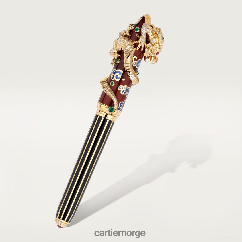 tilbehør Cartier fyllepenn med dragemotiv stilig F4466N1726