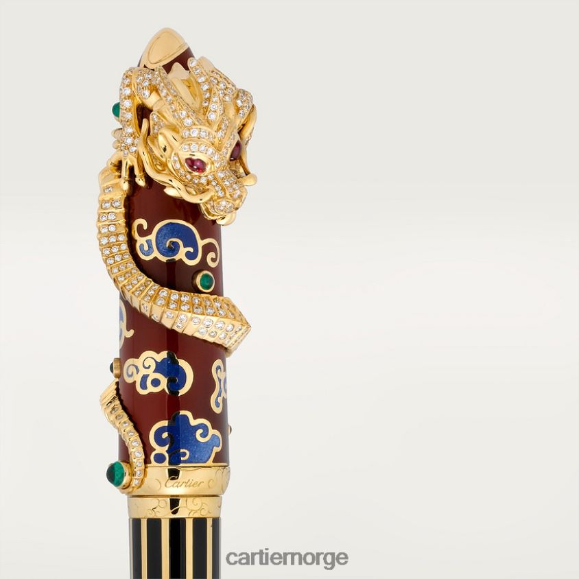 tilbehør Cartier fyllepenn med dragemotiv stilig F4466N1726