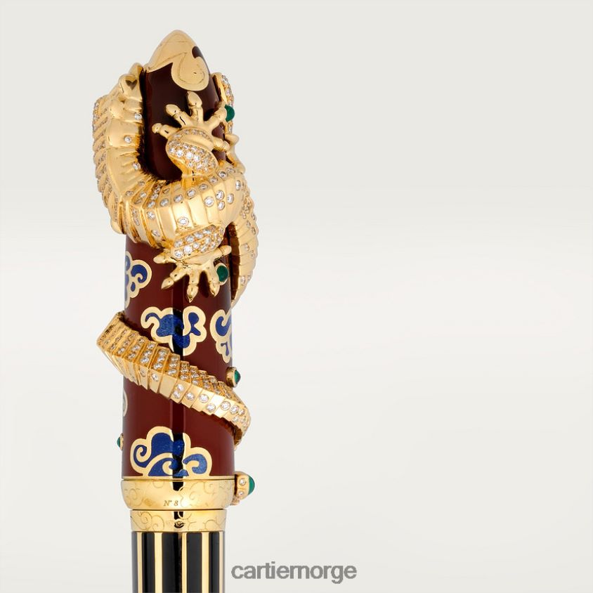 tilbehør Cartier fyllepenn med dragemotiv stilig F4466N1726